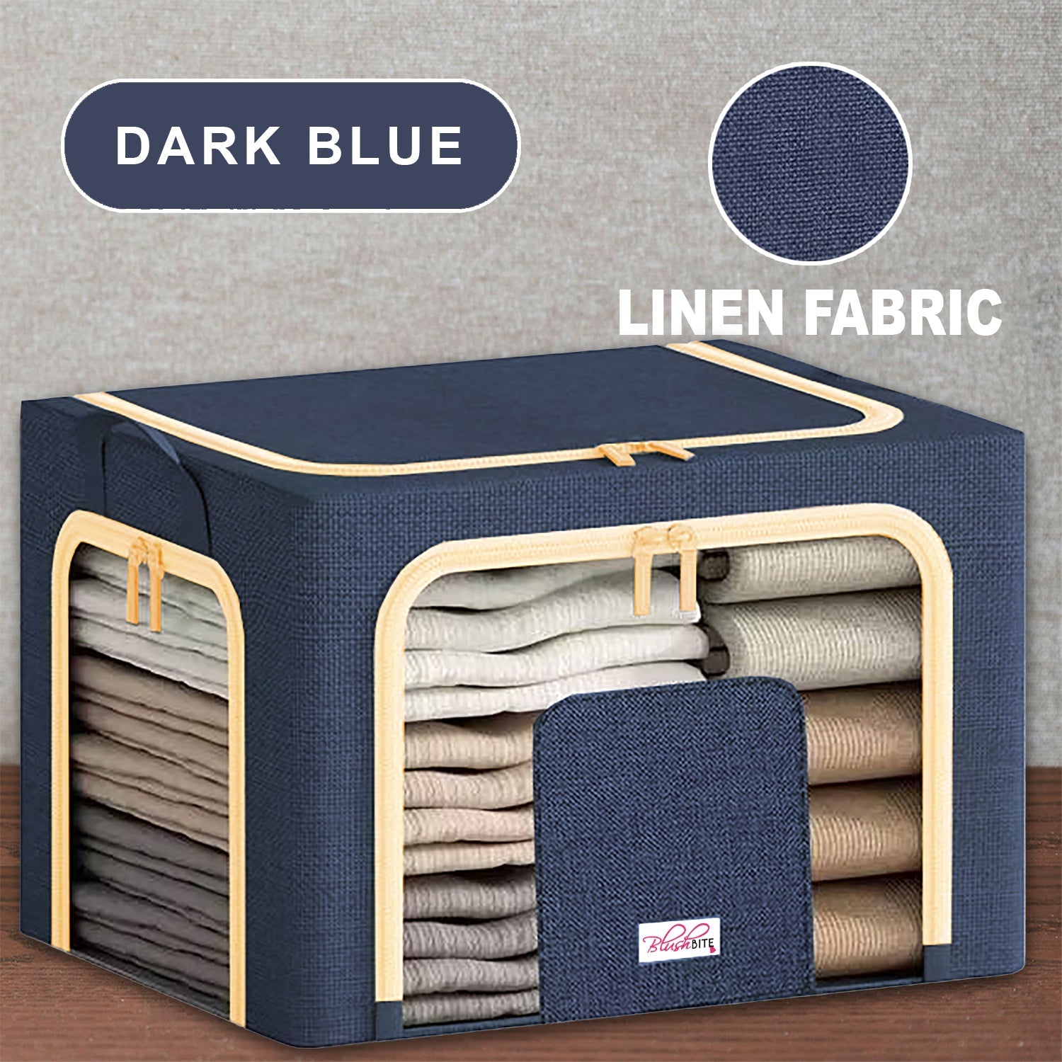 BlushBite™ Collapsible Fabric Storage Containers, For Clothes,Blankets, Toys etc. (Copy)